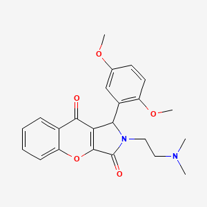 molecular formula C23H24N2O5 B14083391 1-(2,5-Dimethoxyphenyl)-2-[2-(dimethylamino)ethyl]-1,2-dihydrochromeno[2,3-c]pyrrole-3,9-dione 