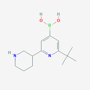 (2-(tert-Butyl)-6-(piperidin-3-yl)pyridin-4-yl)boronic acid