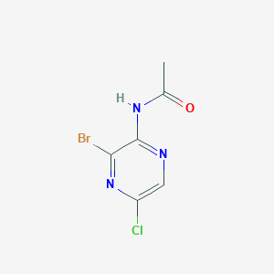 N-(3-bromo-5-chloropyrazin-2-yl)acetamide