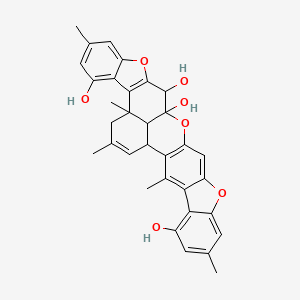 molecular formula C33H30O7 B14083413 Asticolorin A CAS No. 93376-70-6