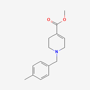 molecular formula C15H19NO2 B1408342 1-[(4-甲基苯基)甲基]-1,2,3,6-四氢吡啶-4-甲酸甲酯 CAS No. 1656294-85-7