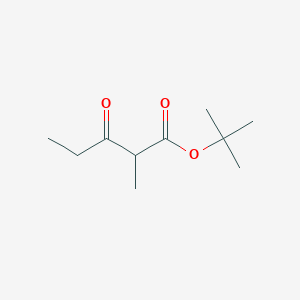 molecular formula C10H18O3 B14083431 Pentanoic acid, 2-methyl-3-oxo-, 1,1-dimethylethyl ester CAS No. 26735-86-4