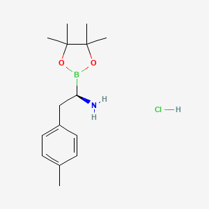 molecular formula C15H25BClNO2 B14083436 (R)-1-(4,4,5,5-Tetramethyl-1,3,2-dioxaborolan-2-yl)-2-(p-tolyl)ethan-1-amine hydrochloride 