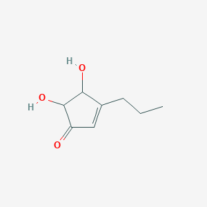 molecular formula C8H12O3 B14083453 4,5-Dihydroxy-3-propylcyclopent-2-EN-1-one 