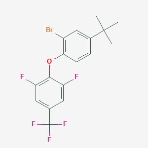 molecular formula C17H14BrF5O B14083458 2-(2-Bromo-4-tert-butyl-phenoxy)-1,3-difluoro-5-(trifluoromethyl)benzene 