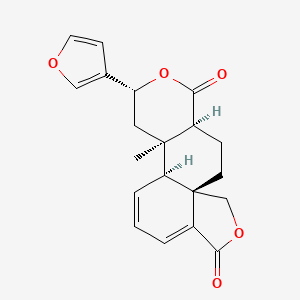 molecular formula C20H20O5 B14083482 (1S,4S,7R,9R,10S)-7-(furan-3-yl)-9-methyl-6,16-dioxatetracyclo[8.7.0.01,14.04,9]heptadeca-11,13-diene-5,15-dione 