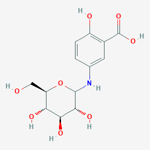 molecular formula C13H17NO8 B14083531 2-Hydroxy-5-(((3R,4S,5S,6R)-3,4,5-trihydroxy-6-(hydroxymethyl)tetrahydro-2H-pyran-2-yl)amino)benzoic acid 