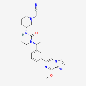 3-((R)-1-(cyanomethyl)piperidin-3-yl)-1-ethyl-1-((R)-1-(3-(8-methoxyimidazo[1,2-a]pyrazin-6-yl)phenyl)ethyl)urea