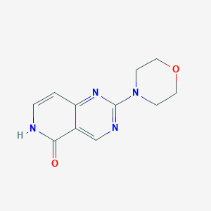 molecular formula C11H12N4O2 B14083573 2-(Morpholin-4-YL)-6H-pyrido[4,3-D]pyrimidin-5-one 