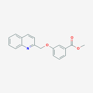 molecular formula C18H15NO3 B14083575 Methyl 3-(quinolin-2-ylmethoxy)benzoate 