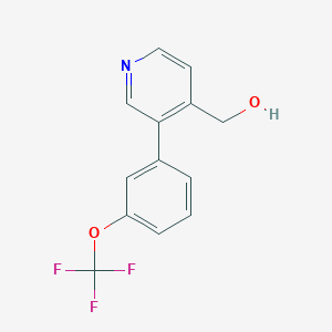 molecular formula C13H10F3NO2 B14083598 (3-(3-(Trifluoromethoxy)phenyl)pyridin-4-yl)methanol 