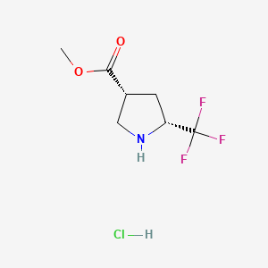 methyl (3R,5R)-5-(trifluoromethyl)pyrrolidine-3-carboxylate;hydrochloride