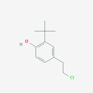 molecular formula C12H17ClO B14083625 2-tert-Butyl-4-(2-chloroethyl)phenol CAS No. 100669-69-0