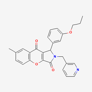 7-Methyl-1-(3-propoxyphenyl)-2-(pyridin-3-ylmethyl)-1,2-dihydrochromeno[2,3-c]pyrrole-3,9-dione