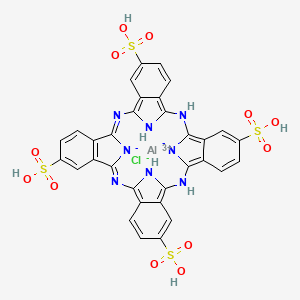 molecular formula C32H20AlClN8O12S4 B14083637 Aluminate(4-),chloro[29H,31H-phthalocyanine-2,9,16,23-tetrasulfonato(6-)-N29,N30,N31,N32]-, tetrahydrogen, (SP-5-12)- 