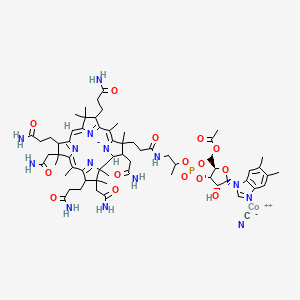 Cobinamide, Co-(cyano-kC)-, dihydrogen phosphate (ester), inner salt,3'-ester with[1-(5-O-acetyl-a-D-ribofuranosyl)-5,6-dimethyl-1H-benzimidazole-kN3]