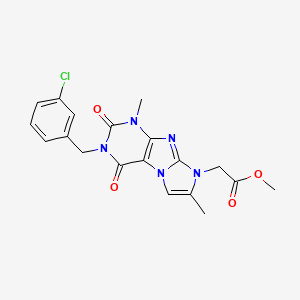 methyl [3-(3-chlorobenzyl)-1,7-dimethyl-2,4-dioxo-1,2,3,4-tetrahydro-8H-imidazo[2,1-f]purin-8-yl]acetate