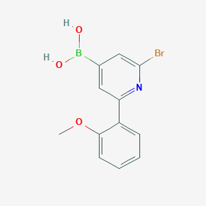 molecular formula C12H11BBrNO3 B14083678 (2-Bromo-6-(2-methoxyphenyl)pyridin-4-yl)boronic acid 