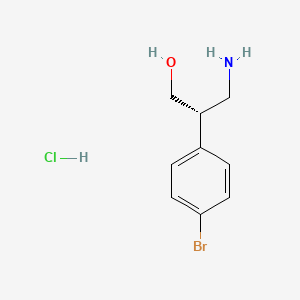 molecular formula C9H13BrClNO B1408368 (S)-3-Amino-2-(4-bromo-phenyl)-propan-1-ol, hydrochloride CAS No. 1442114-60-4