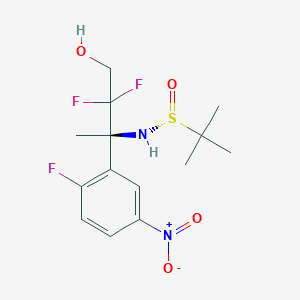 (R)-N-((R)-3,3-difluoro-2-(2-fluoro-5-nitrophenyl)-4-hydroxybutan-2-yl)-2-methylpropane-2-sulfinamide