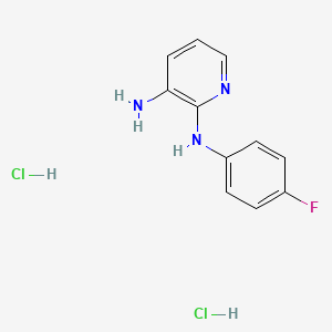 molecular formula C11H12Cl2FN3 B1408370 N2-(4-fluorophenyl)pyridine-2,3-diamine dihydrochloride CAS No. 1820711-57-6