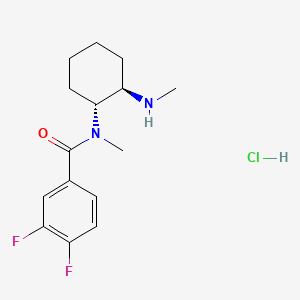 3,4-difluoro-N-methyl-N-[(1R,2R)-2-(methylamino)cyclohexyl]benzamide;hydrochloride