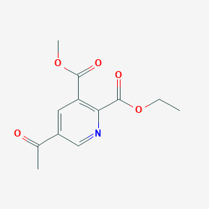 molecular formula C12H13NO5 B1408374 2-乙基 3-甲基 5-乙酰吡啶-2,3-二羧酸酯 CAS No. 1781241-41-5