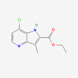 molecular formula C11H11ClN2O2 B1408375 Ethyl 7-chloro-3-methyl-1H-pyrrolo[3,2-b]pyridine-2-carboxylate CAS No. 1434141-73-7