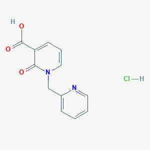 molecular formula C12H11ClN2O3 B1408380 2-氧代-1-(吡啶-2-基甲基)-1,2-二氢吡啶-3-羧酸盐酸盐 CAS No. 1820684-33-0
