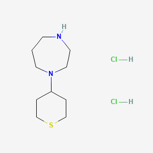 molecular formula C10H22Cl2N2S B1408381 1-(四氢-2H-噻吡喃-4-基)-1,4-二氮杂环丁烷二盐酸盐 CAS No. 2098093-19-5