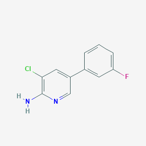 molecular formula C11H8ClFN2 B14083813 3-Chloro-5-(3-fluorophenyl)pyridin-2-amine 