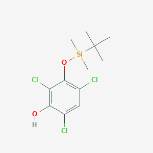 molecular formula C12H17Cl3O2Si B1408383 3-[(叔丁基二甲基甲硅烷基)氧基]-2,4,6-三氯苯酚 CAS No. 1781241-34-6