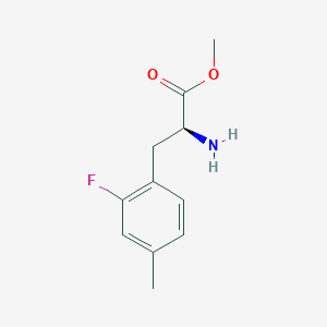 molecular formula C11H14FNO2 B1408387 methyl (2S)-2-amino-3-(2-fluoro-4-methylphenyl)propanoate CAS No. 1213632-12-2