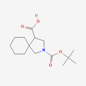 molecular formula C15H25NO4 B1408390 2-(叔丁氧羰基)-2-氮杂螺[4.5]癸烷-4-羧酸 CAS No. 1955547-53-1