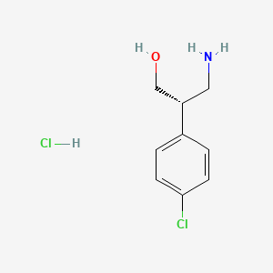 molecular formula C9H13Cl2NO B1408391 (S)-3-氨基-2-(4-氯苯基)-丙醇盐酸盐 CAS No. 1442114-72-8