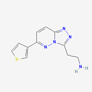 molecular formula C11H11N5S B1408394 2-(6-(噻吩-3-基)-[1,2,4]三唑并[4,3-b]哒嗪-3-基)乙胺 CAS No. 1955547-97-3
