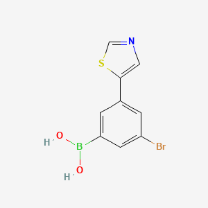 (3-Bromo-5-(thiazol-5-yl)phenyl)boronic acid