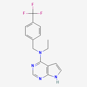 N-ethyl-N-{[4-(trifluoromethyl)phenyl]methyl}-7H-pyrrolo[2,3-d]pyrimidin-4-amine