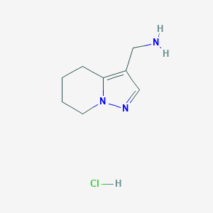 molecular formula C8H14ClN3 B1408400 （4,5,6,7-四氢吡唑并[1,5-a]吡啶-3-基）甲胺盐酸盐 CAS No. 1949816-60-7