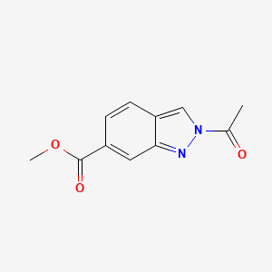 molecular formula C11H10N2O3 B1408407 甲基 2-乙酰-2H-吲唑-6-羧酸酯 CAS No. 1858255-36-3
