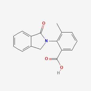 molecular formula C16H13NO3 B1408408 3-Methyl-2-(1-oxo-1,3-dihydro-2H-isoindol-2-yl)benzoic acid CAS No. 1858240-23-9
