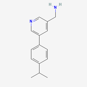 molecular formula C15H18N2 B1408409 {5-[4-(异丙基)苯基]吡啶-3-基}甲胺 CAS No. 1776210-87-7