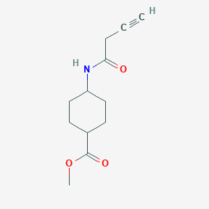 molecular formula C12H17NO3 B14084130 (1r,4r)-Methyl 4-(but-3-ynamido)cyclohexanecarboxylate 