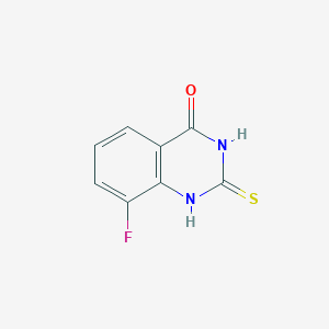 molecular formula C8H5FN2OS B1408416 8-氟-2-巯基喹唑啉-4(3H)-酮 CAS No. 1597549-01-3
