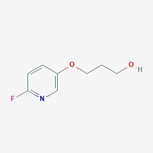molecular formula C8H10FNO2 B1408421 3-[(6-Fluoropyridin-3-yl)oxy]propan-1-ol CAS No. 1550079-72-5