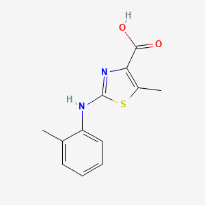 molecular formula C12H12N2O2S B1408422 5-Methyl-2-o-tolylaminothiazole-4-carboxylic acid CAS No. 1550050-19-5