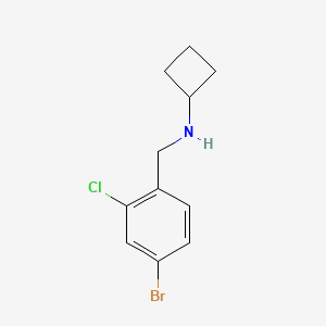 molecular formula C11H13BrClN B1408423 N-[(4-溴-2-氯苯基)甲基]环丁胺 CAS No. 1599911-00-8