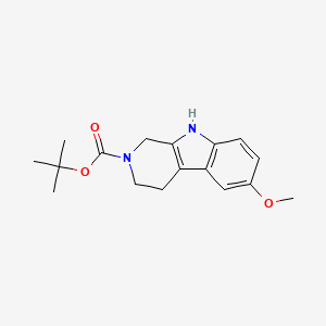 molecular formula C17H22N2O3 B1408428 tert-Butyl 6-methoxy-1,3,4,9-tetrahydro-2H-beta-carboline-2-carboxylate CAS No. 1029578-08-2