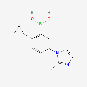 (2-Cyclopropyl-5-(2-methyl-1H-imidazol-1-yl)phenyl)boronic acid