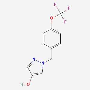 molecular formula C11H9F3N2O2 B1408430 1-(4-Trifluoromethoxybenzyl)-1H-pyrazol-4-ol CAS No. 1771123-38-6